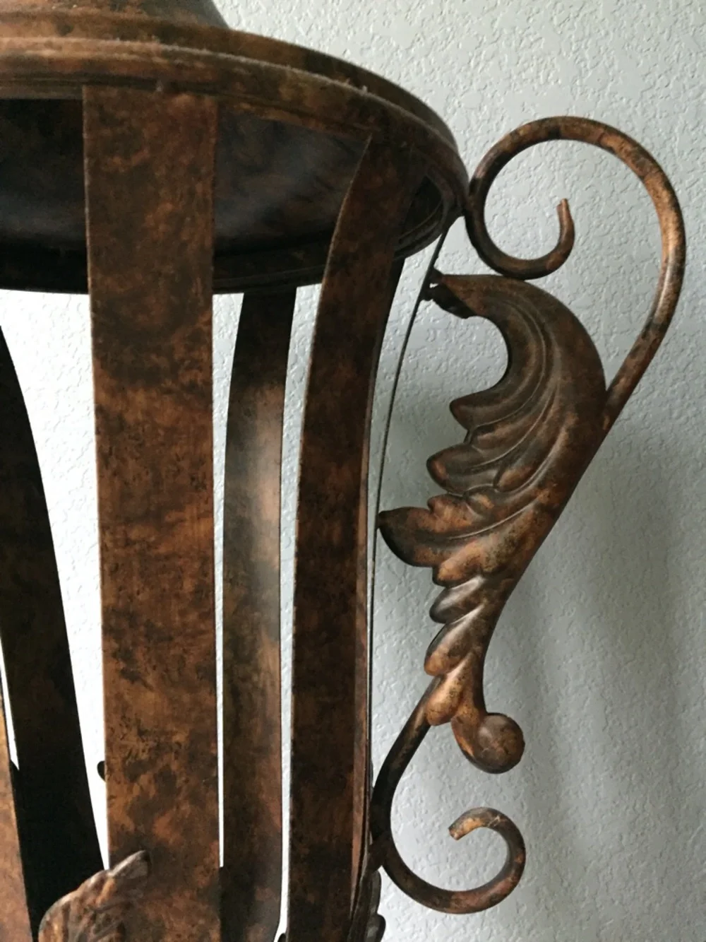 Large METAL Decorative VASE Size: 23 in TALL x 16 in WIDE Unbranded STAGING Use